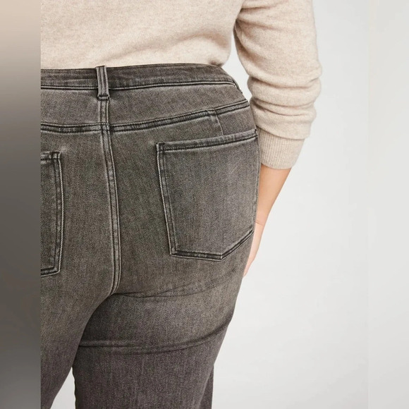 Universal Standard NWT Black High Rise Curve Straight Leg Jeans 34 - Picture 7 of 12